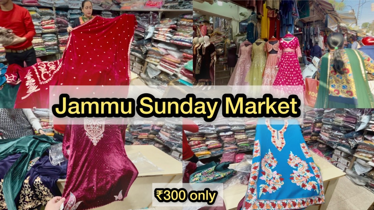 Jammu ke sabse saste bazar main lehanga,gowns,sharara srf ₹500 se shuru?winter sale on pherans,coat😱