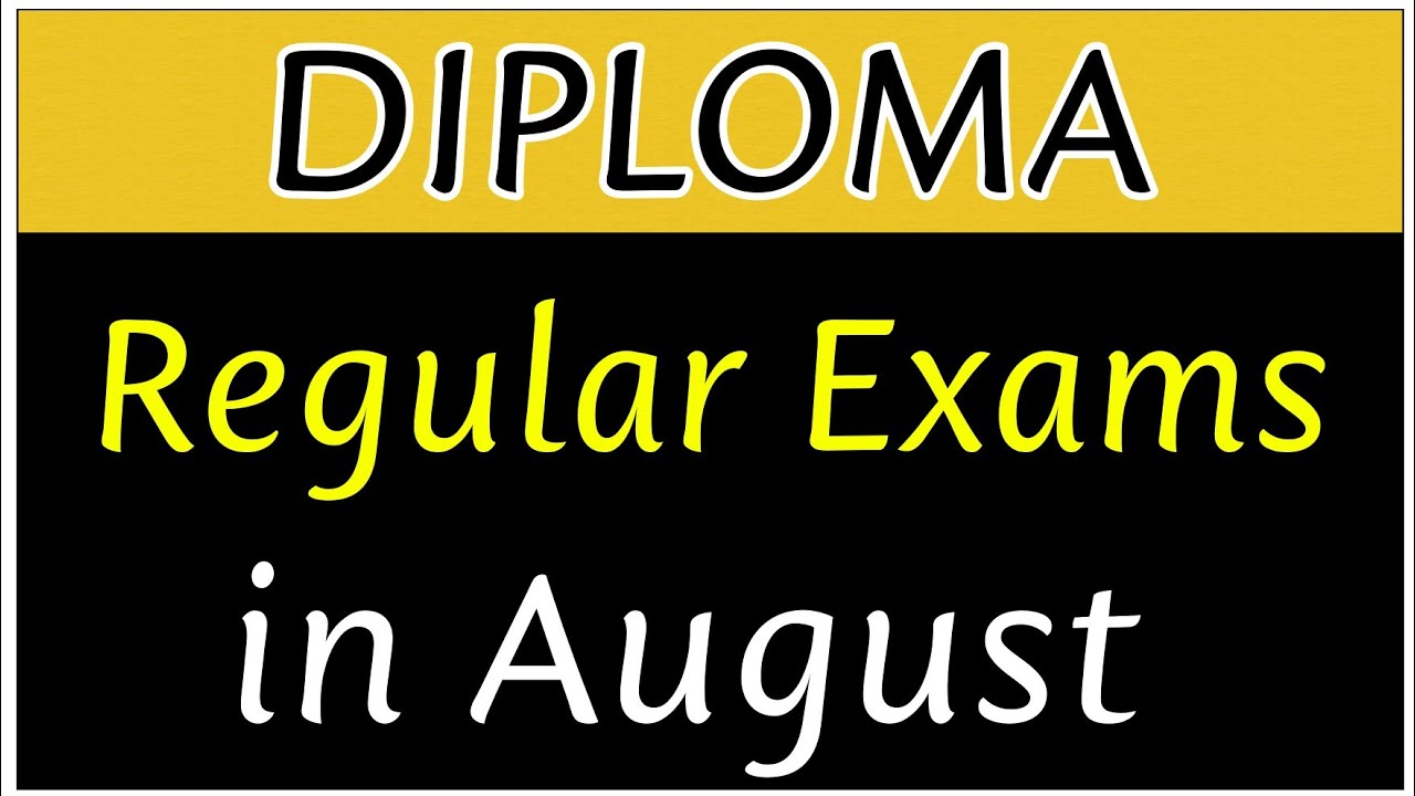 TS Diploma Regular Exams Notification Released || Exams in August