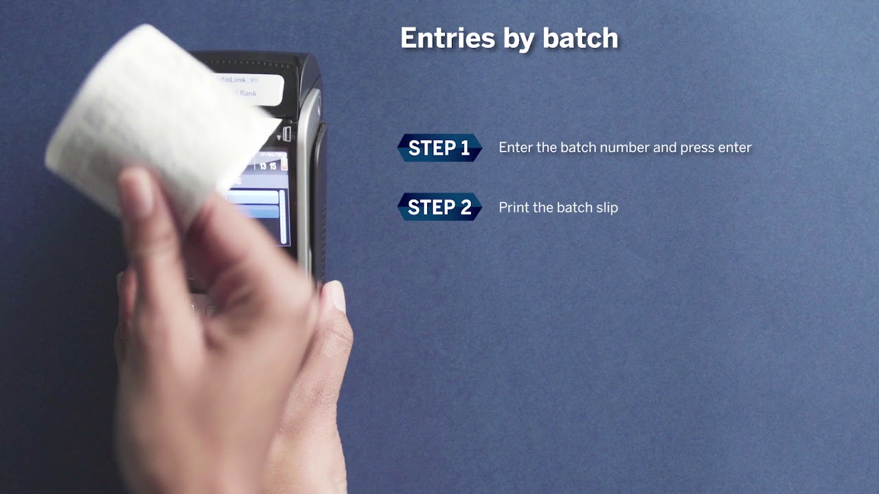 AutoLink Ingenico Device: How to print a batch report