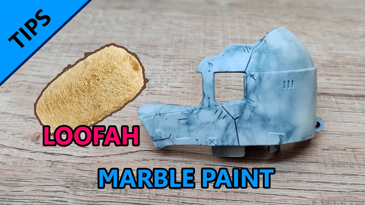 tips 03 : Marble paint with loofah - Gunpla/Model Kits