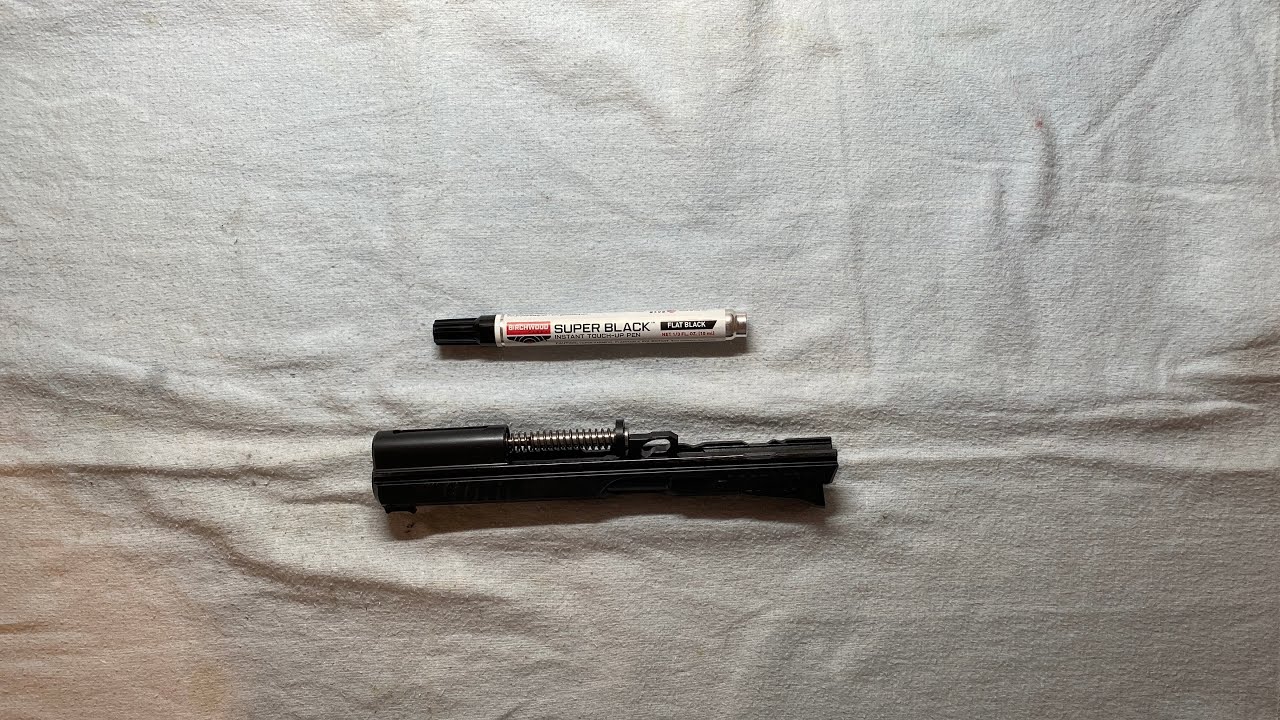 Touch-up Paint on My Slide with Birchwood Super Black Pen