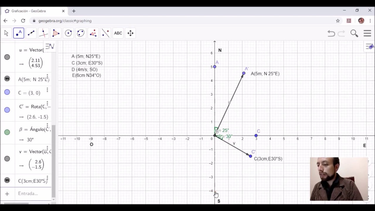 Como graficar vectores de con Coordenadas Geográficas