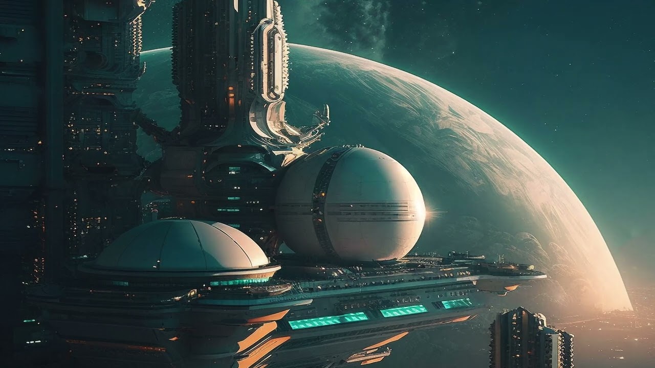4K Space Station Ambient. Sci-Fi Ambiance for Sleep, Study, Relaxation