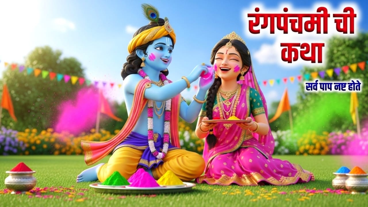 रंगपंचमीची महान कृष्ण राधा कथा | ऐकल्याने पाप संपते | RANGPANCHMI KATTHA