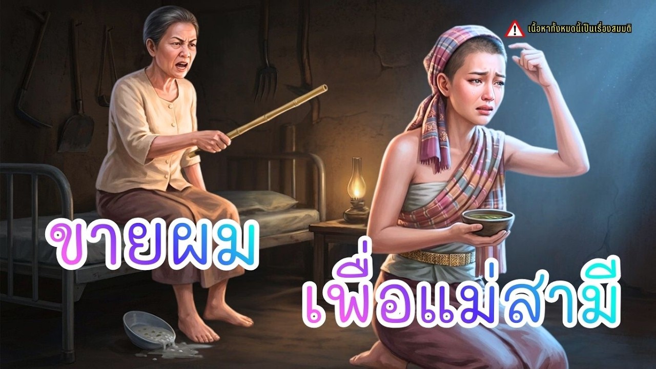 ถูกด่าว่าสิ้นเปลืองแต่ขายผมซื้อยาให้แม่! ความลับในหมอนไม้เผยสมบัติหลังสิ้นใจ |นิทานพื้นบ้านไทย