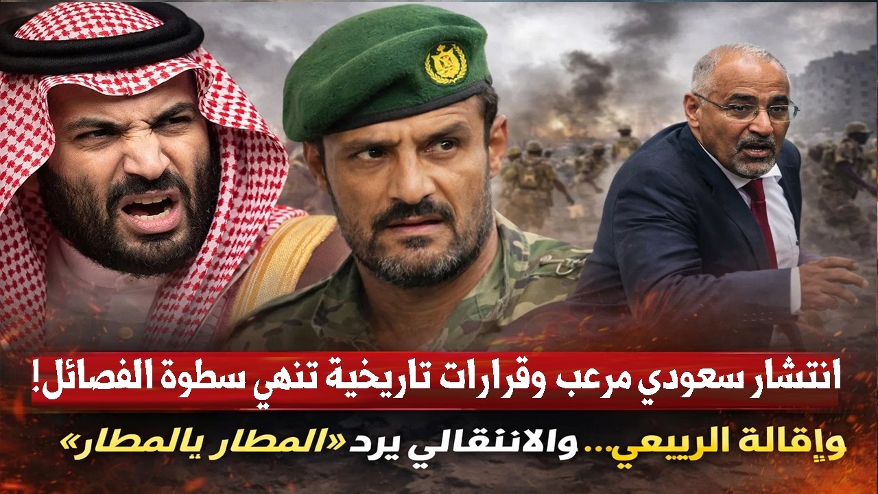 السعودية تحسم في عدن: انتشار عسكري مفاجئ وإقالة الربيعي… والانتقالي يرد «المطار بالمطار» | المحقق
