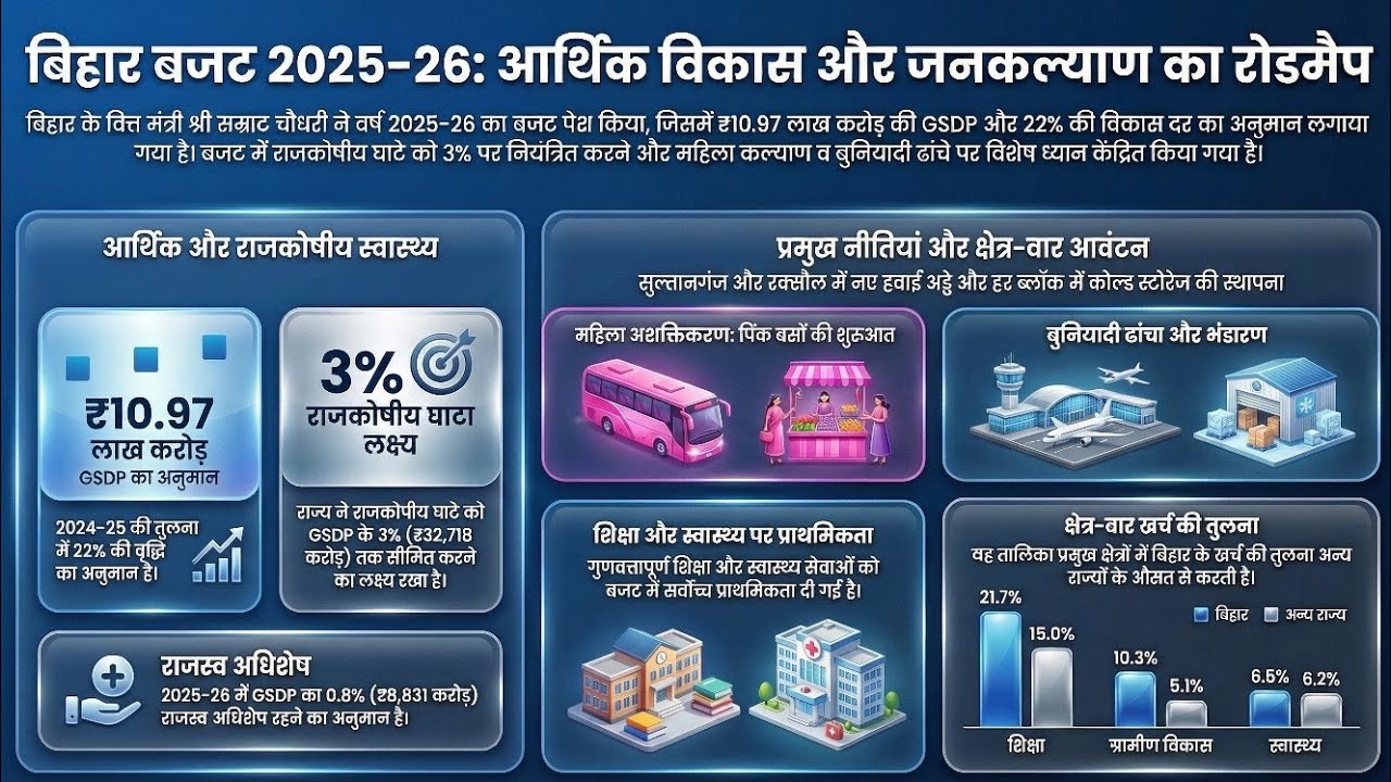 बिहार बजट  2025- 26 ।। Bihar budget।। BPSC।। SSC।। Railway।। Bank।। Lokprahari1।।