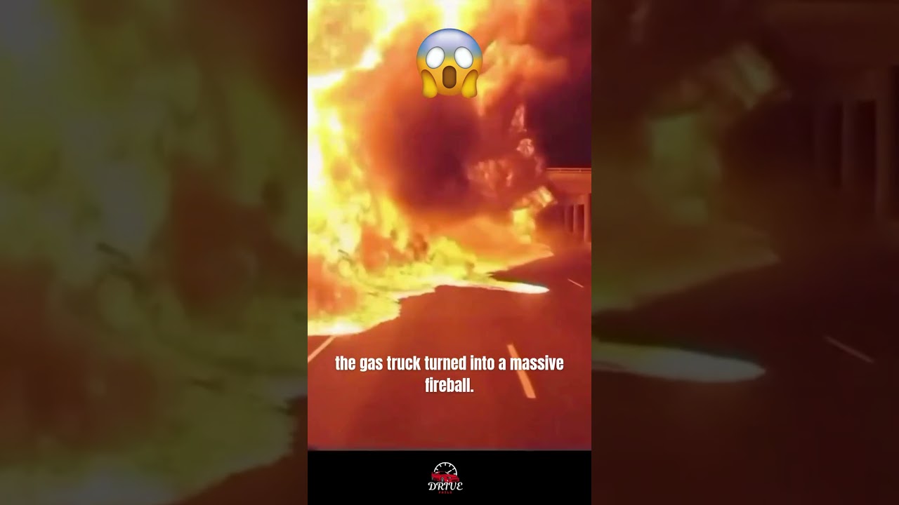 Massive truck crash &mdash; instant fireball! 🚛🔥💥  #crashcompilation #truck #explosion
