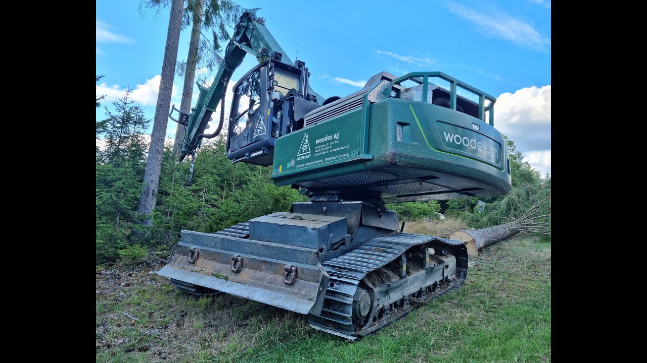 🌲*CABview* Königstiger Kern HE93.1 • Woodex AG • big logging • biggest HarvesterAction • Logmax 🌲