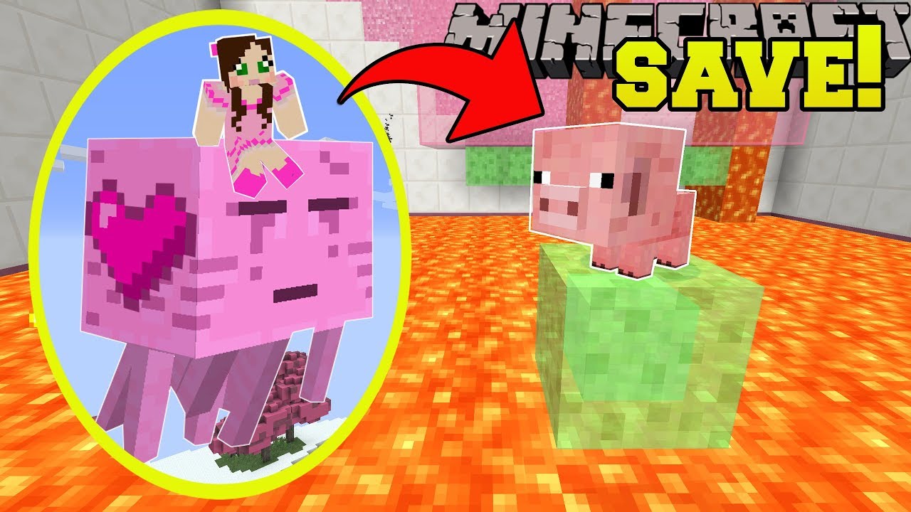 Minecraft: СПАСИТЕ ПОРОСЕНКА!!! (СМЕРТЕЛЬНЫЕ ЛАВОВЫЕ ЛОВУШКИ!) Пользовательская карта
