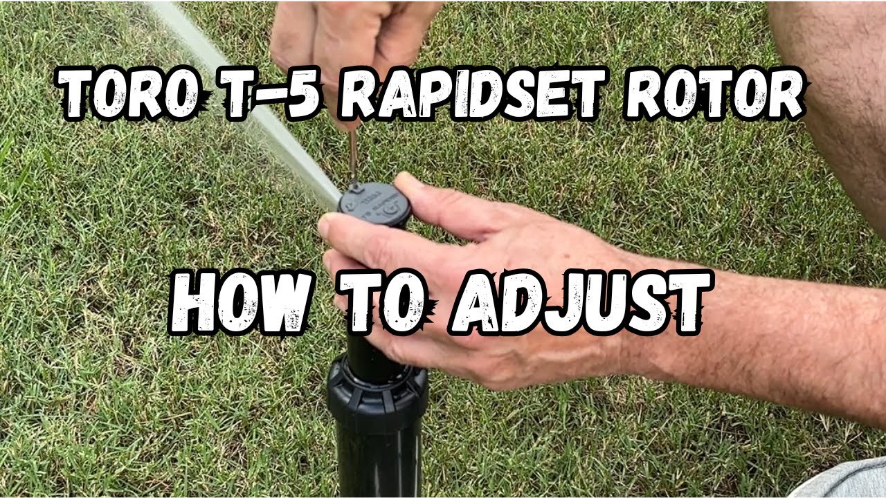 Toro T 5 Rapidset Rotor How to Adjust (sprinkler system)