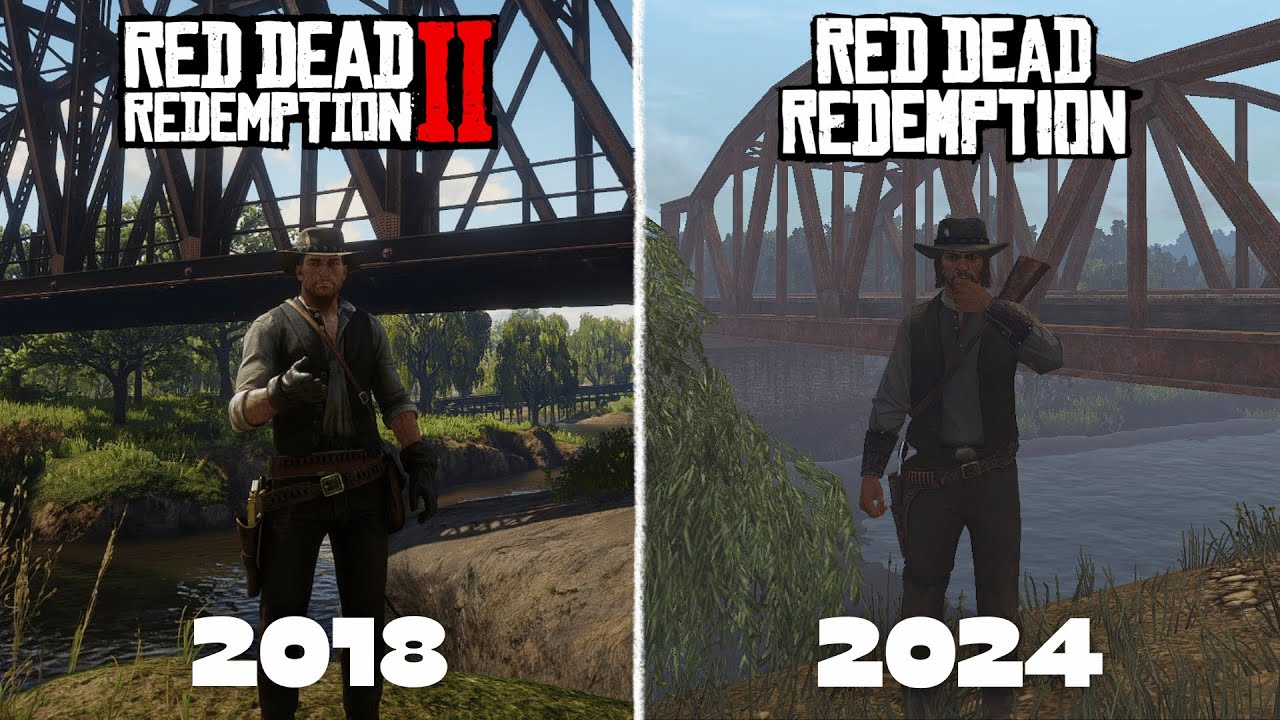 (ПК) RDR 1 Remastered vs RDR 2 - Сравнение деталей 2024