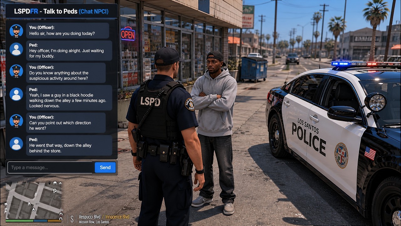 GTA V LSPDFR MODS - NPCI 3.0 - Tutorial Game Changer Roleplay  Live Chat - Now You Can Chat To Peds