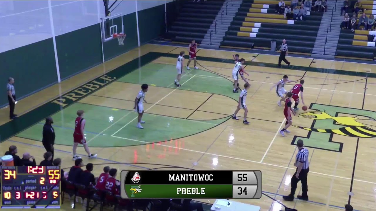 Boys Varsity Basketball Manitowoc vs Preble