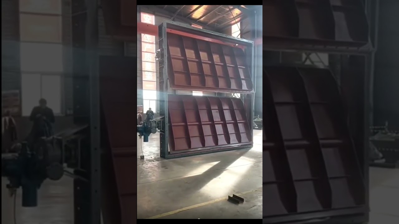 Customized rectangular louver valve. #customized #louver #valve  #fluegas #pipeline