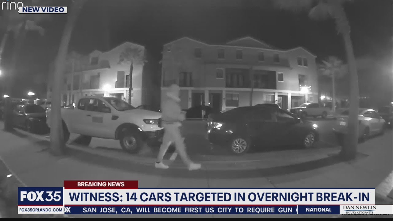 Ring camera allegedly catches thieves breaking into cars at Orlando apartment complex