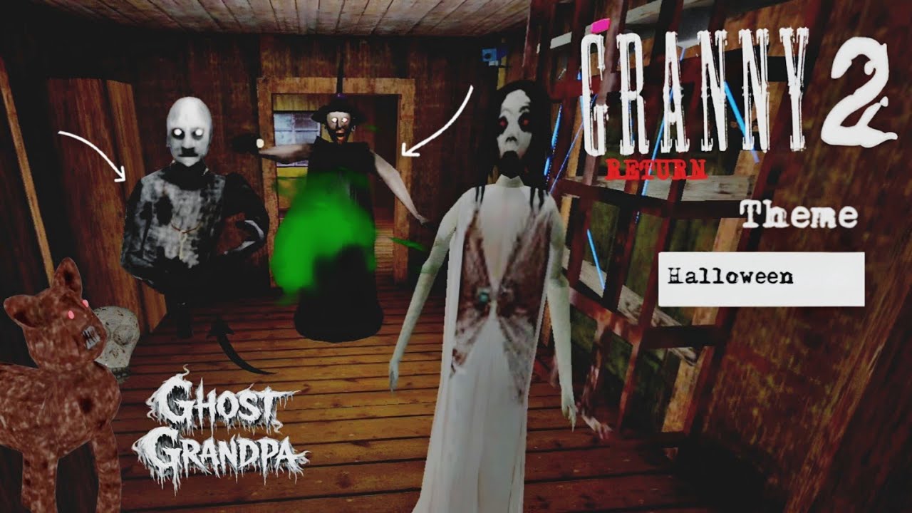Granny throw Green Potion and Grandpa is Ghost in Granny 2 Return Lift Ending