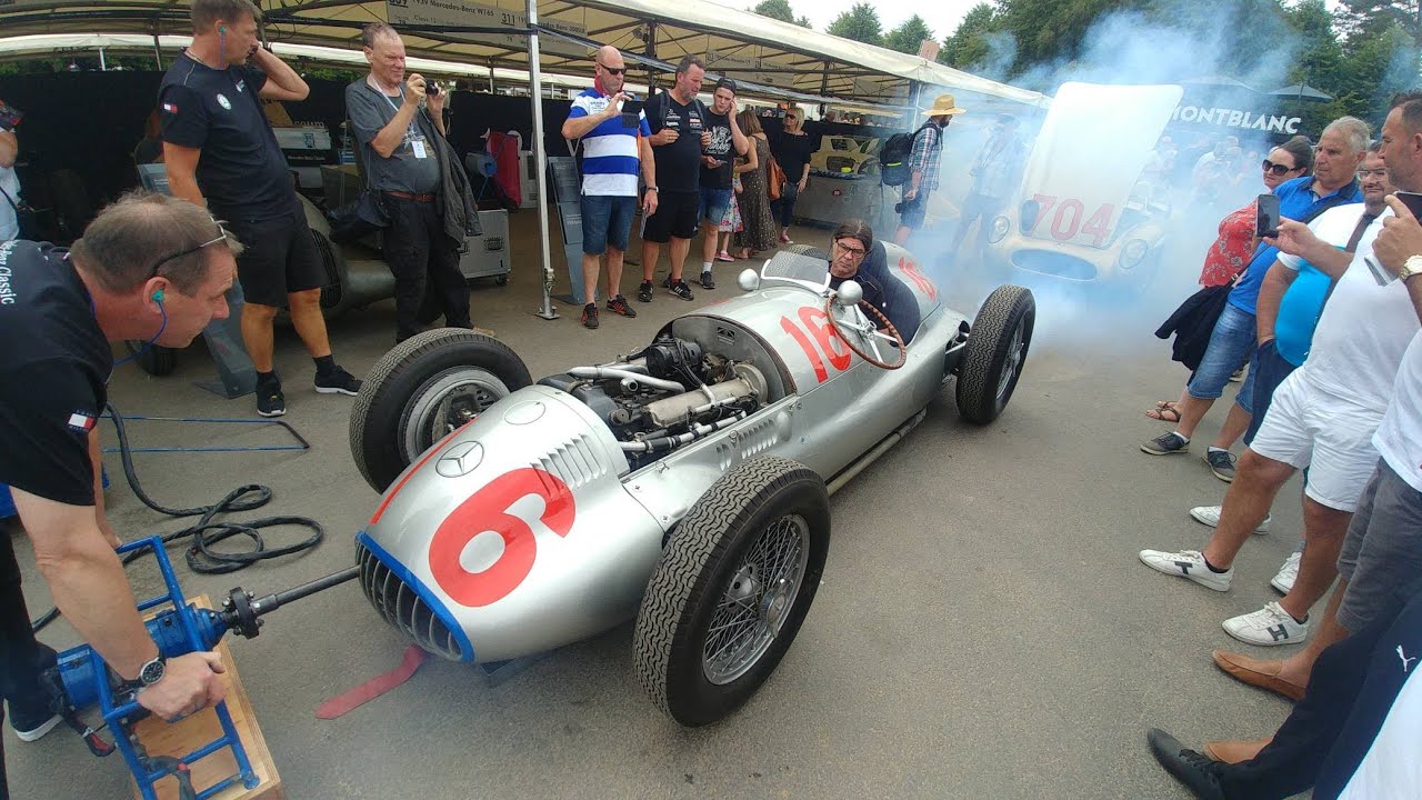 PURE SOUND: MERCEDES 300 SLR AND F1 GOODWOOD 2019