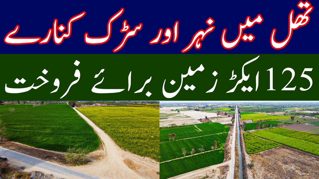 Land for sale | تھل میں 125 ایکڑ نہر اور سڑک کنارے