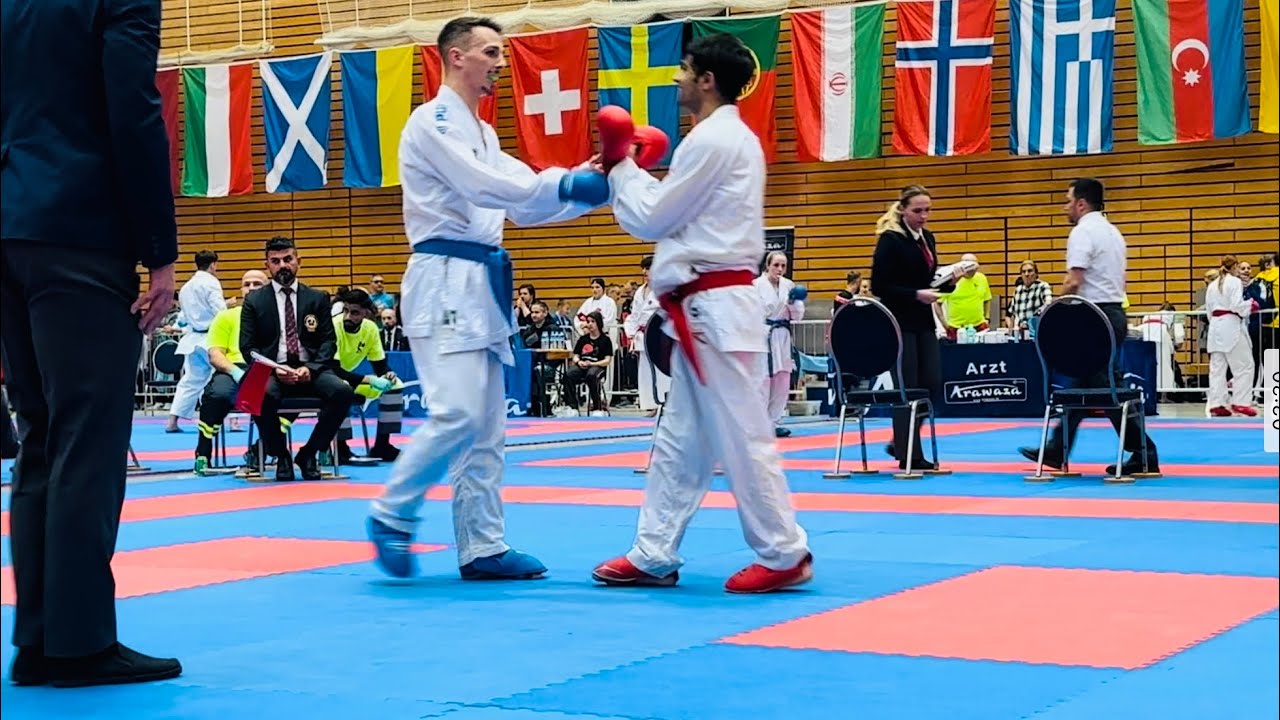 Raja Rehan Vs Haas Florian fight in Banzai Cup 2024 #worldkaratefederation #wkfkarate