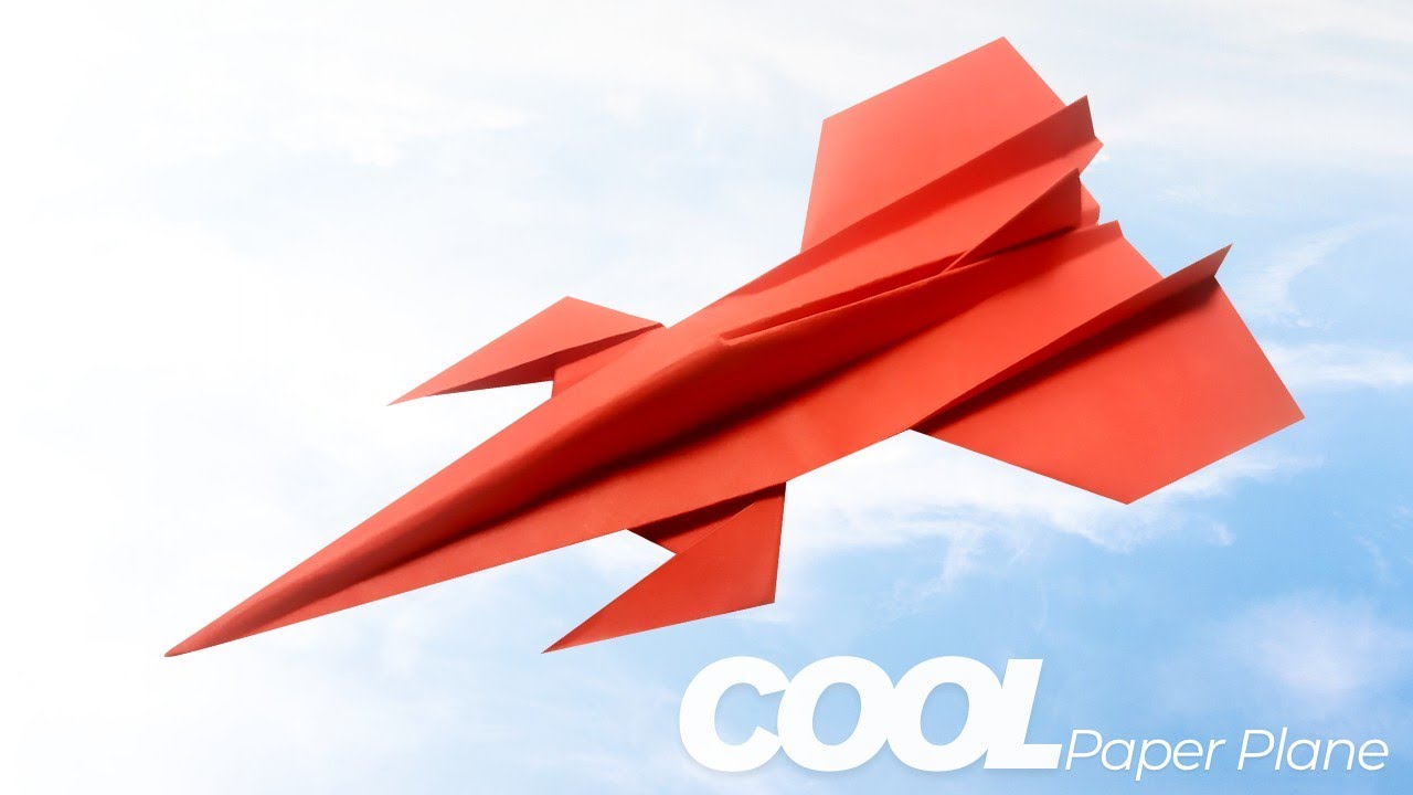 COOL DESIGN Paper Airplane Tutorial - Easy to Make & Fly Fast!