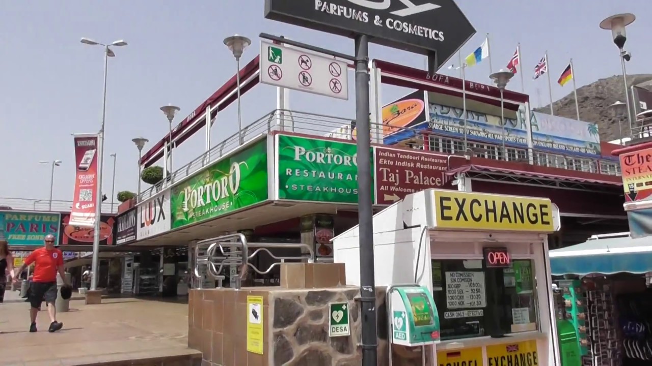 Puerto Rico, Gran Canaria. Main shopping centre july 2018