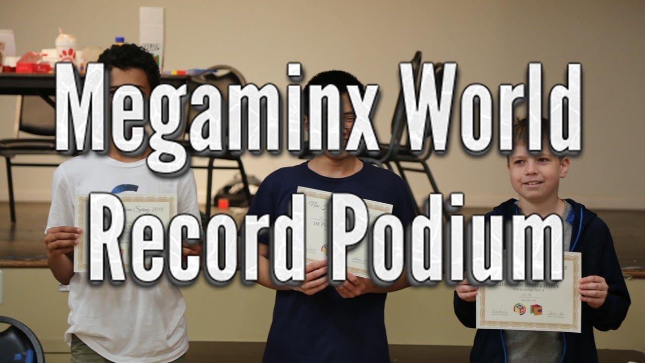 Megaminx WR Podium: 35.02 NAR Average, 33.52 NAR Single, and more