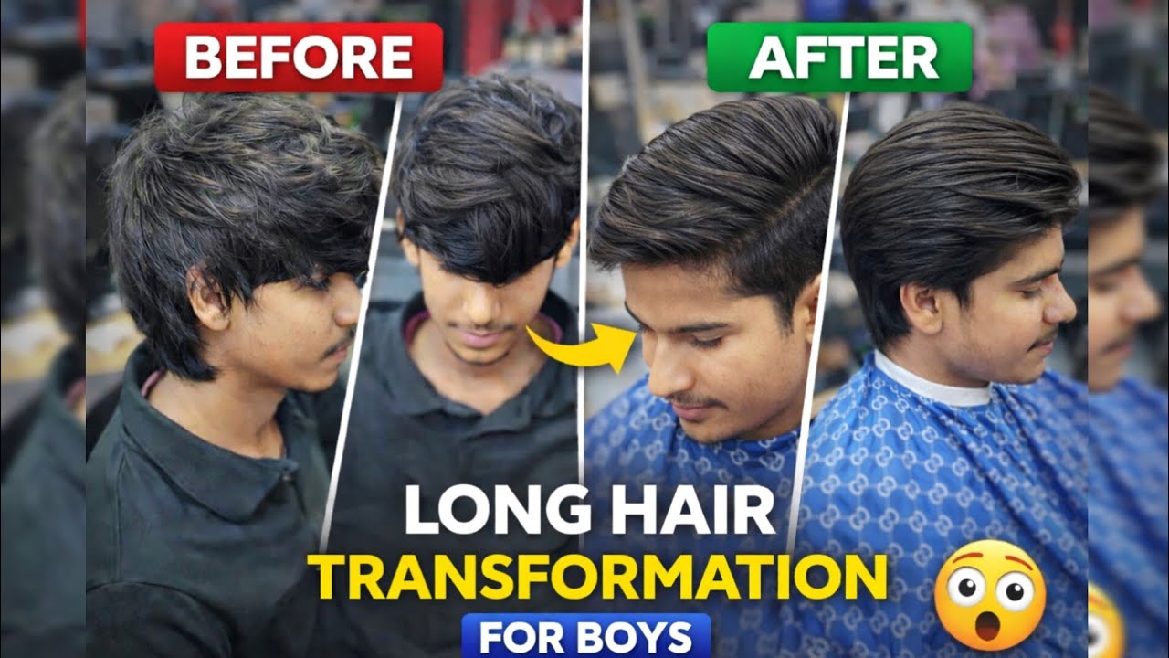 Long hair transformation 😱😧 watch full video #shamikhan21 #shorts #hairstyle #viral #barber #haircut