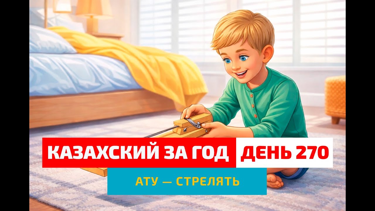 🏹 День 270 — Лук, арбалет и детство | Глагол ату | Казахский язык с нуля