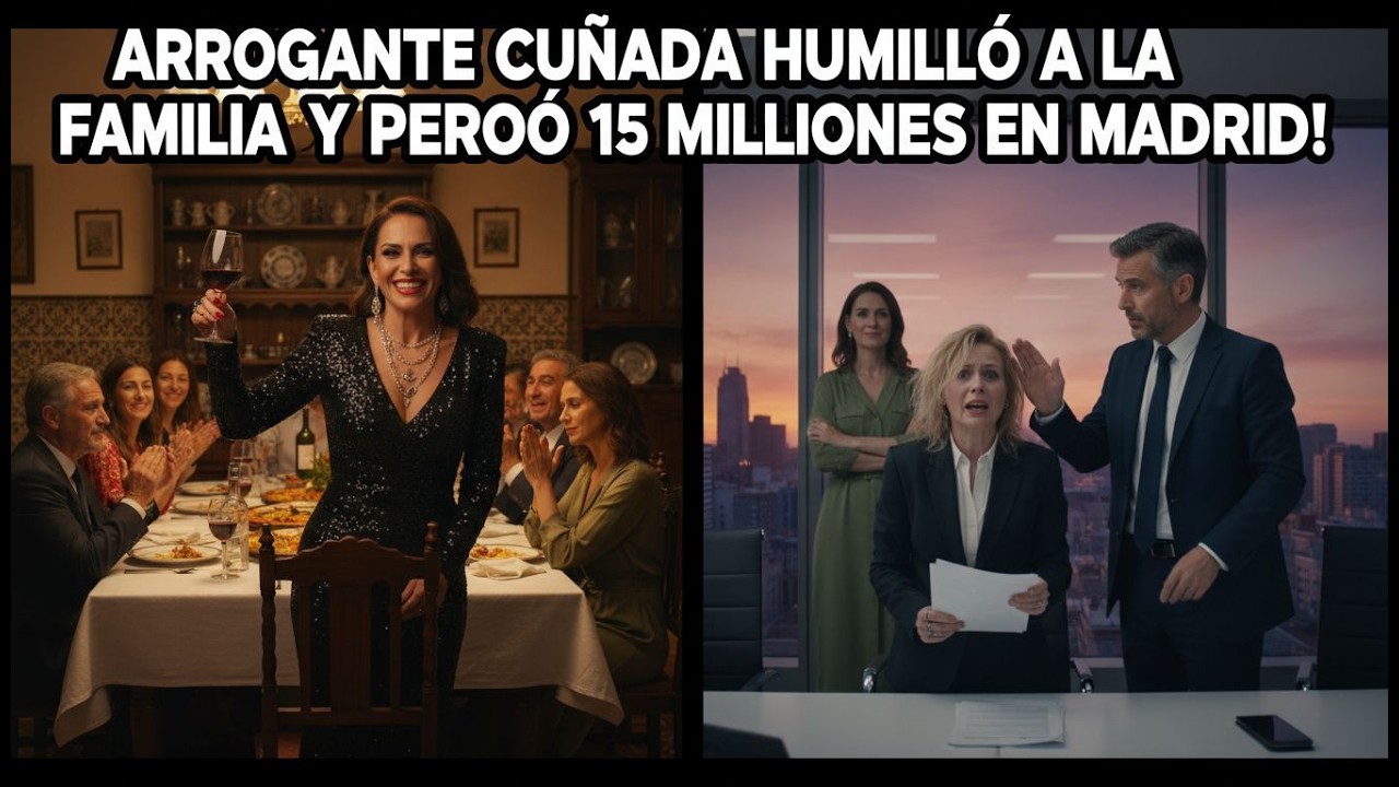 ¡Cuñada Arrogante Me Humilló en la Cena y Perdió 15 Millones en Madrid!