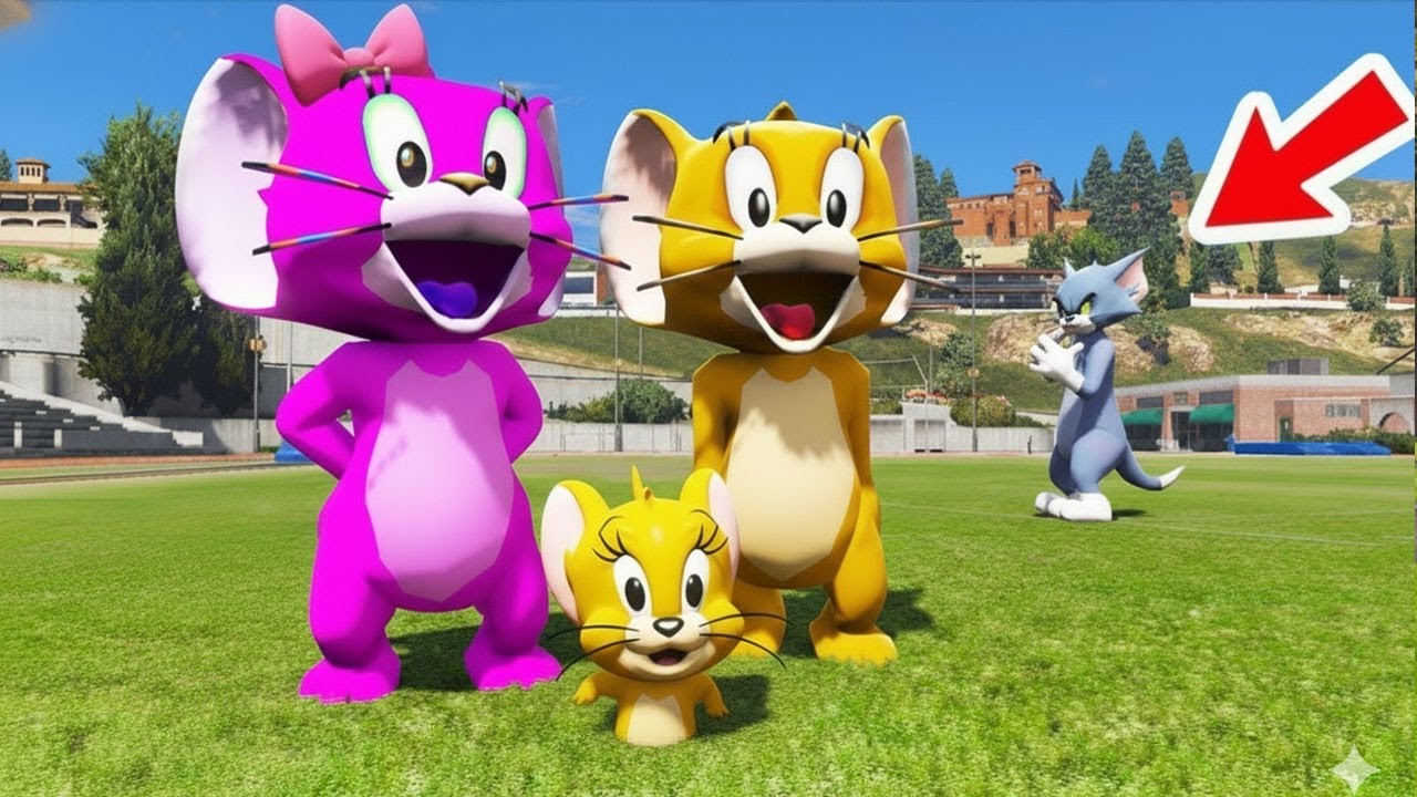 FAMÍLIA DO RATO TOM E JERRY FOI ATACADA PELO TOM no GTA 5