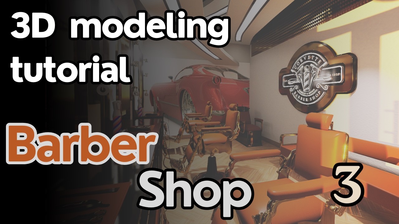 03 WATCH ME DESIGN the ULTIMATE BARBERSHOP in 3D! 🚀 (Blender Tutorial for BEGINERS) | Arq Lugo