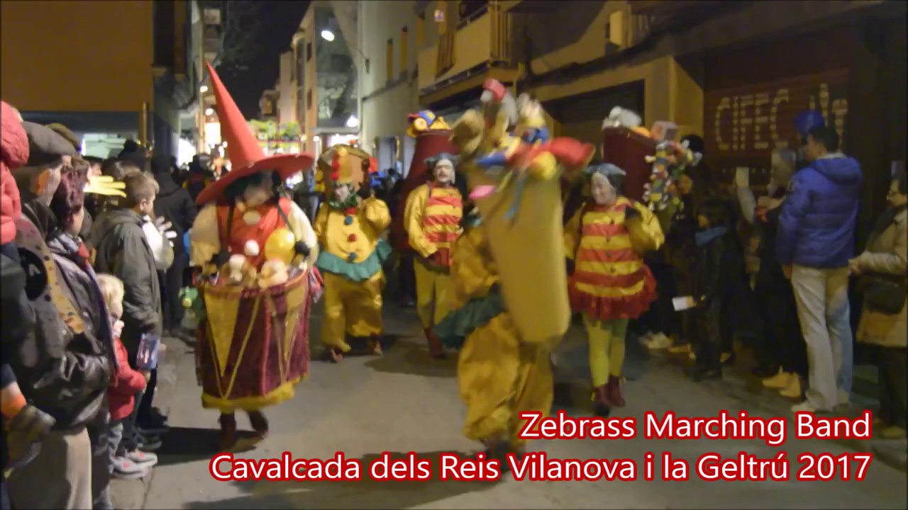 Zebrass Marching Band a la cavalcada de reis de Vilanova i la Geltrú 2017