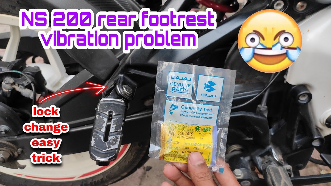 Ns 200 rear footrest vibration problem 😭😵‍💫#ns200 #ns200modification
