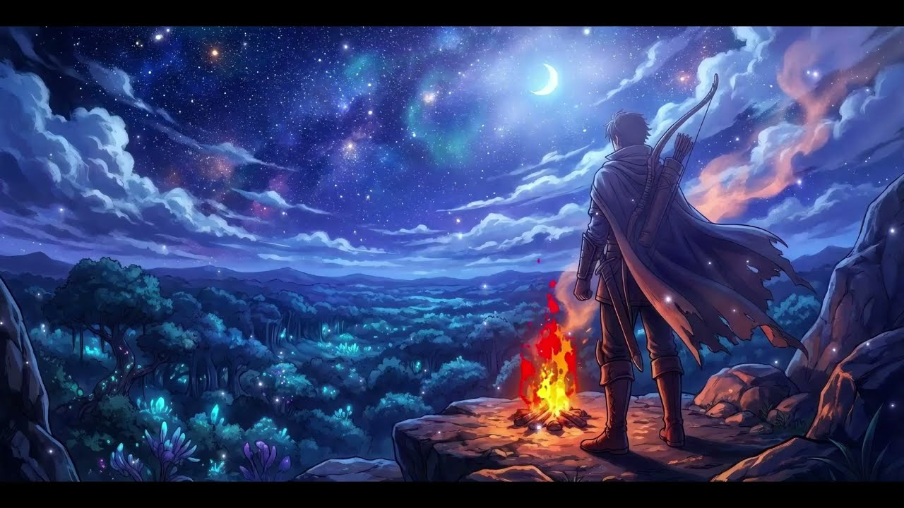 Medieval Music For Focus & Calm | An Archer’s Celestial Night Journey 🏹✨