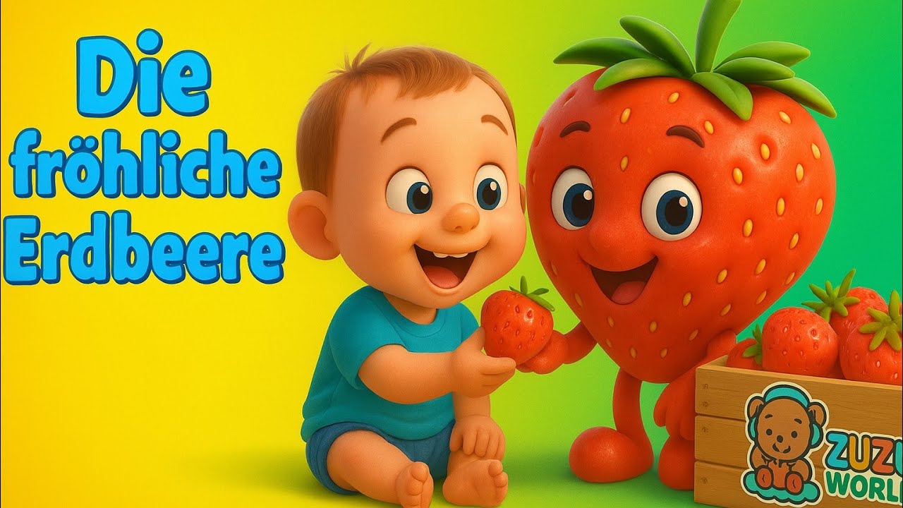 Die fr&ouml;hliche Erdbeere 🍓 | Kinderlied &uuml;ber Obst, Sommer & Spa&szlig; | Zuzu World
