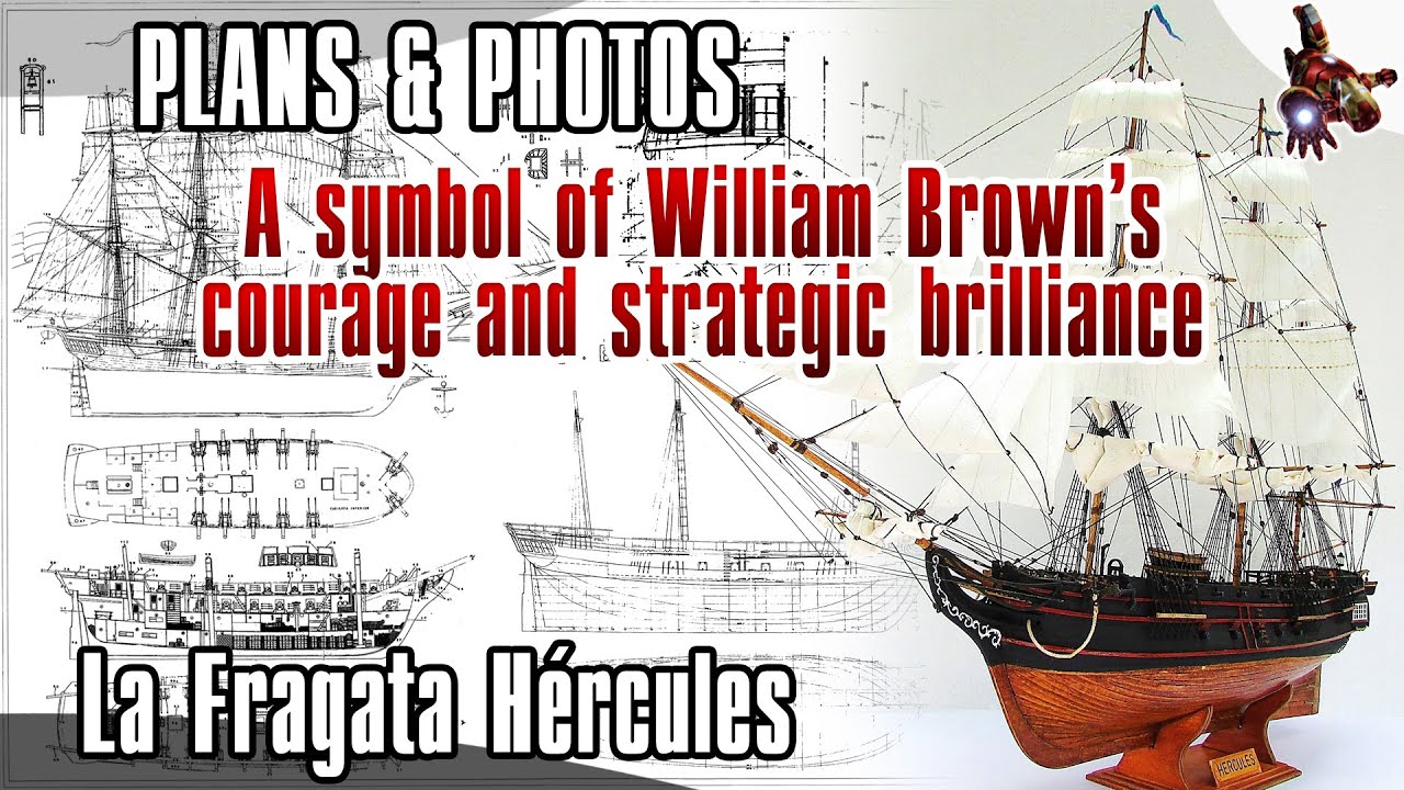The frigate HERCULES model ship PLANS * A symbol of William Brown’s courage & strategic brilliance