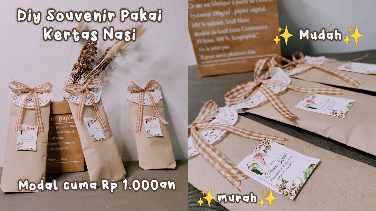 DIY Bungkus Souvenir dari Kertas Nasi Mudah dan Murah