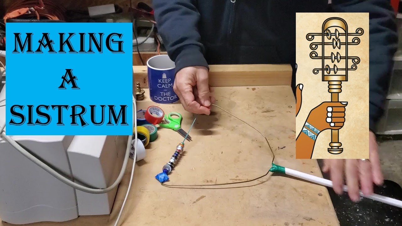 Make a Sistrum, an Egyptian percussion insrument - Cub Scout Craft
