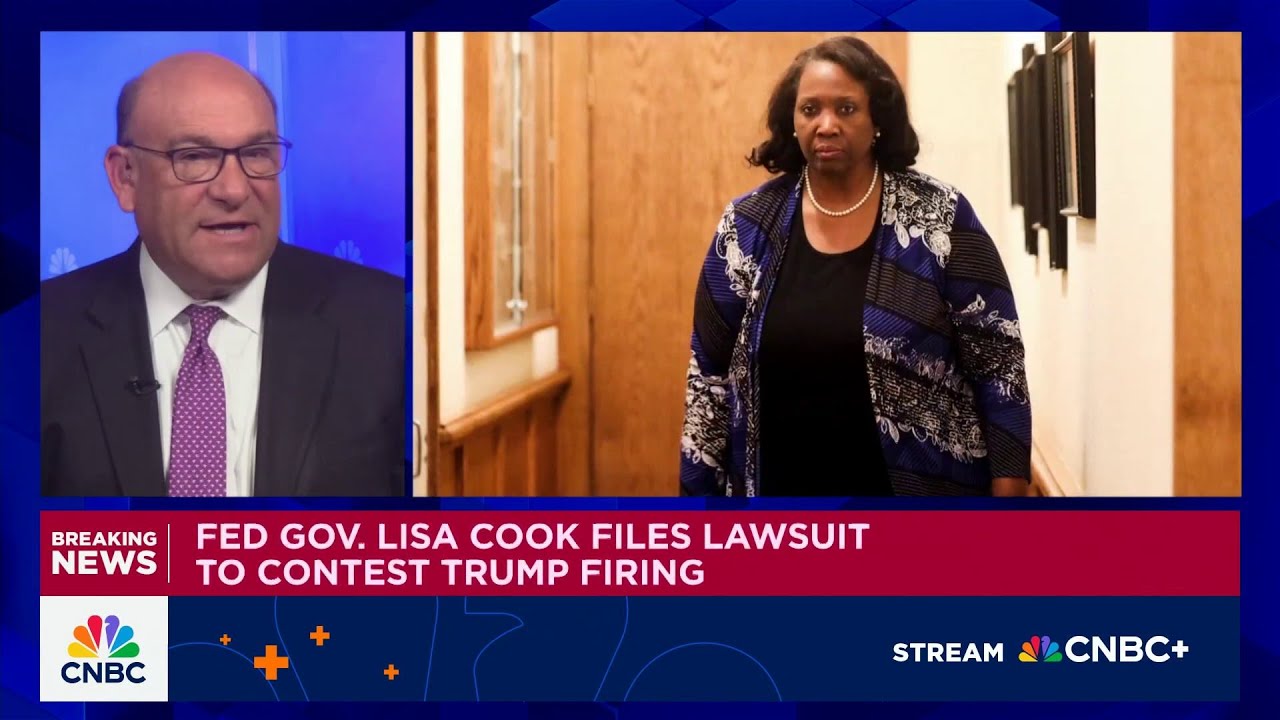Fed Governor Lisa Cook sues Trump after he moves to fire her