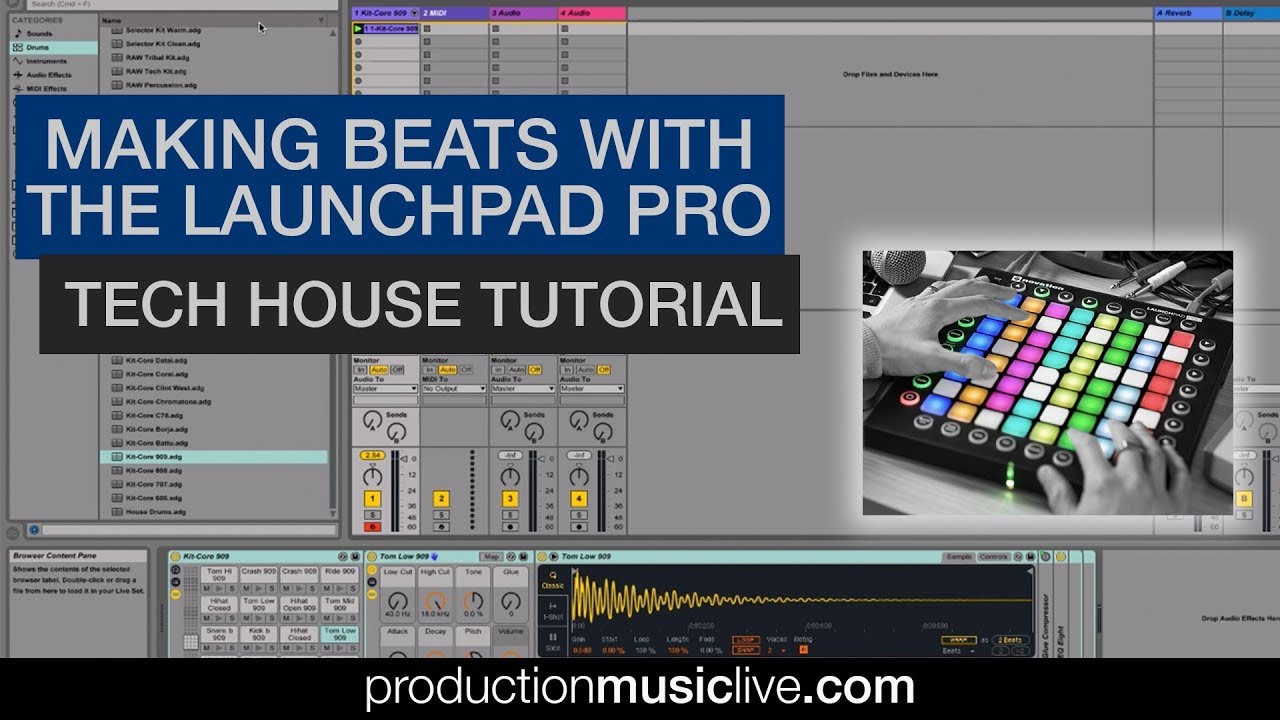 Making Beats with the Launchpad Pro - Tech House Tutorial Ableton
