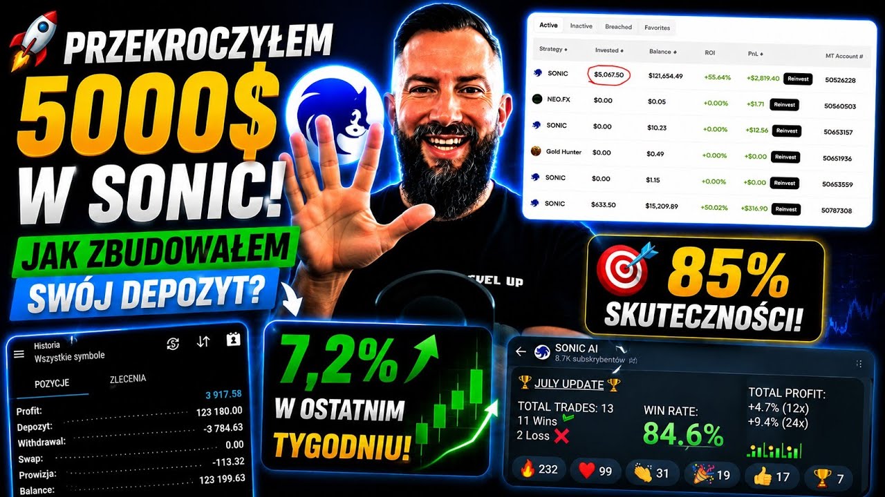 🚀Przekroczyłem 5000$ w Sonic! 7,2% w ostatnim tygodniu🔥85% skuteczności🎯Jak zbudowałem sw&oacute;j depozyt?