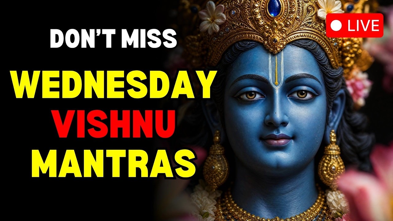 🔴 Wednesday Special Vishnu Mantras for Peace & Protection | LIVE