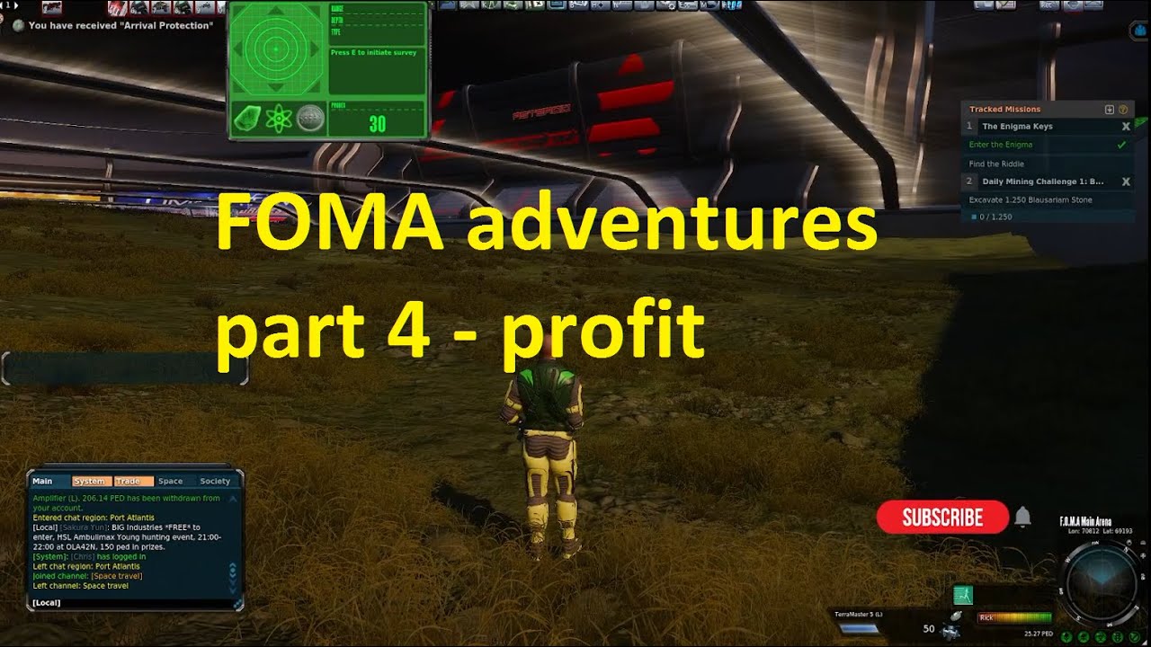 Entropia Universe - F.O.M.A. adventures part 4 - profit