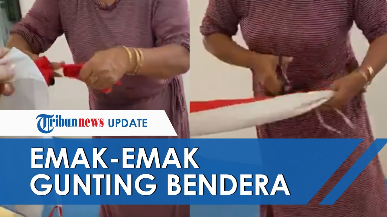 Viral Video Emak emak Gunting Bendera Merah Putih di Sumedang, Pelaku Kini Diperiksa Polisi