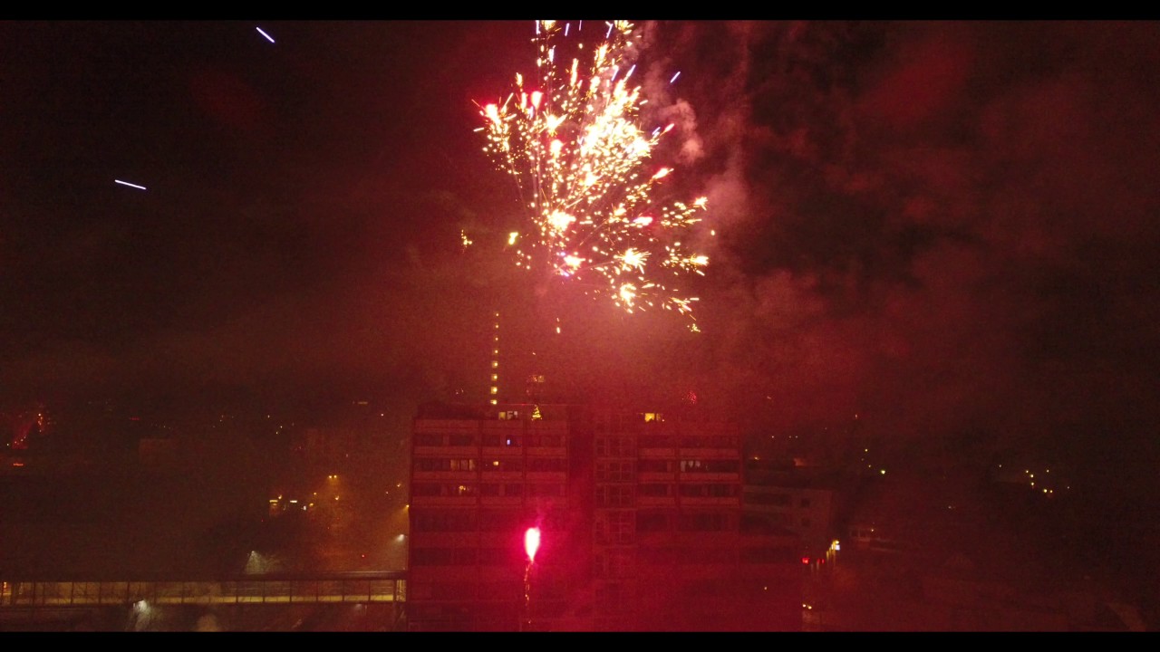 Neujahr 2017 Silvester Feuerwerk Aufnahmen mit der DJI Phantom 4