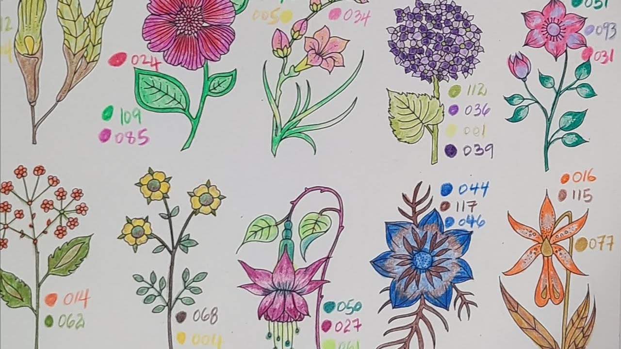 Flower Motif 🌼 🌸 Castle pencils 