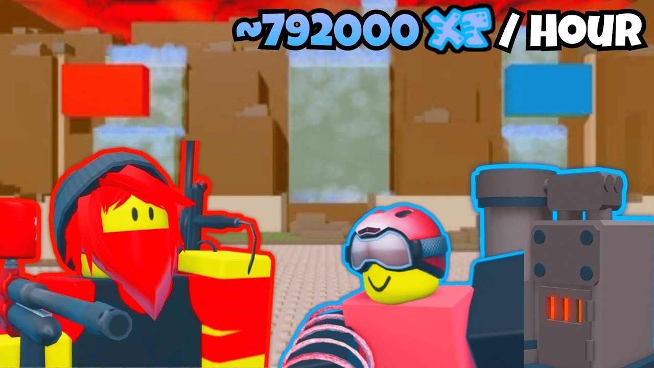 Easy AFK XP farm The Battle Bricks