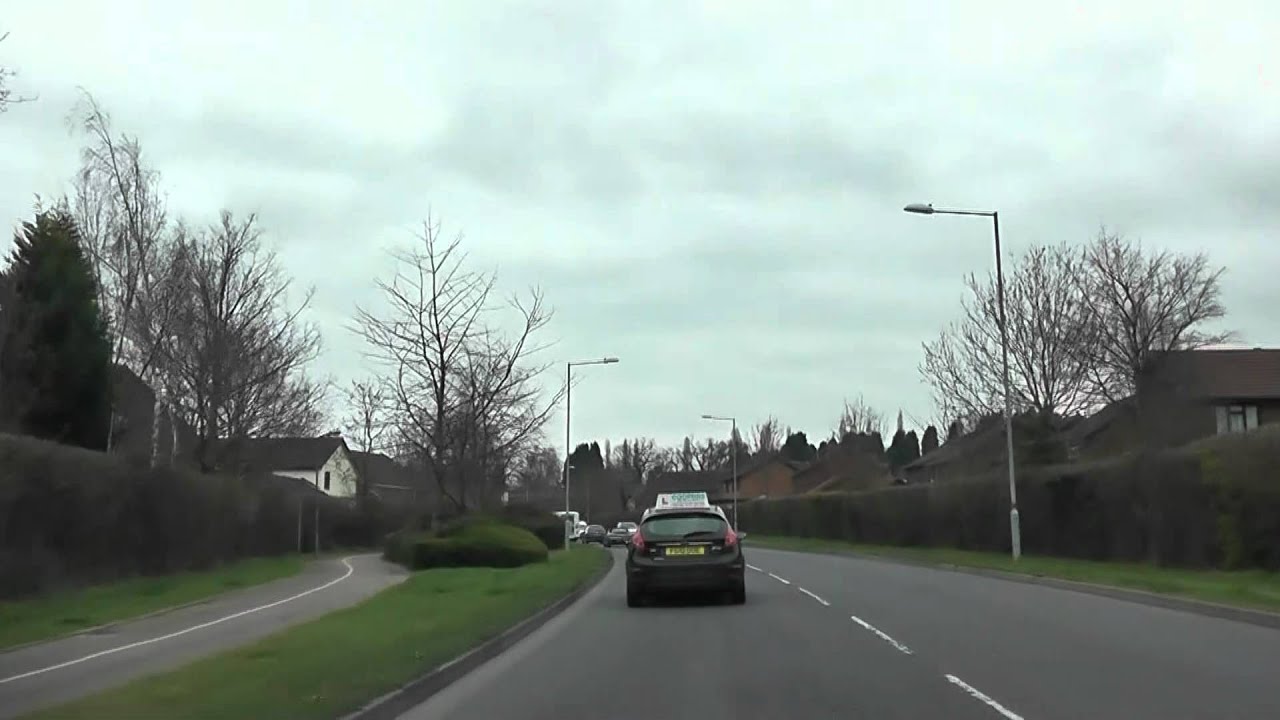 Driving Along Woodgreen Drive, Warndon Villages, Worcester, Worcestershire, England 16th March 2012