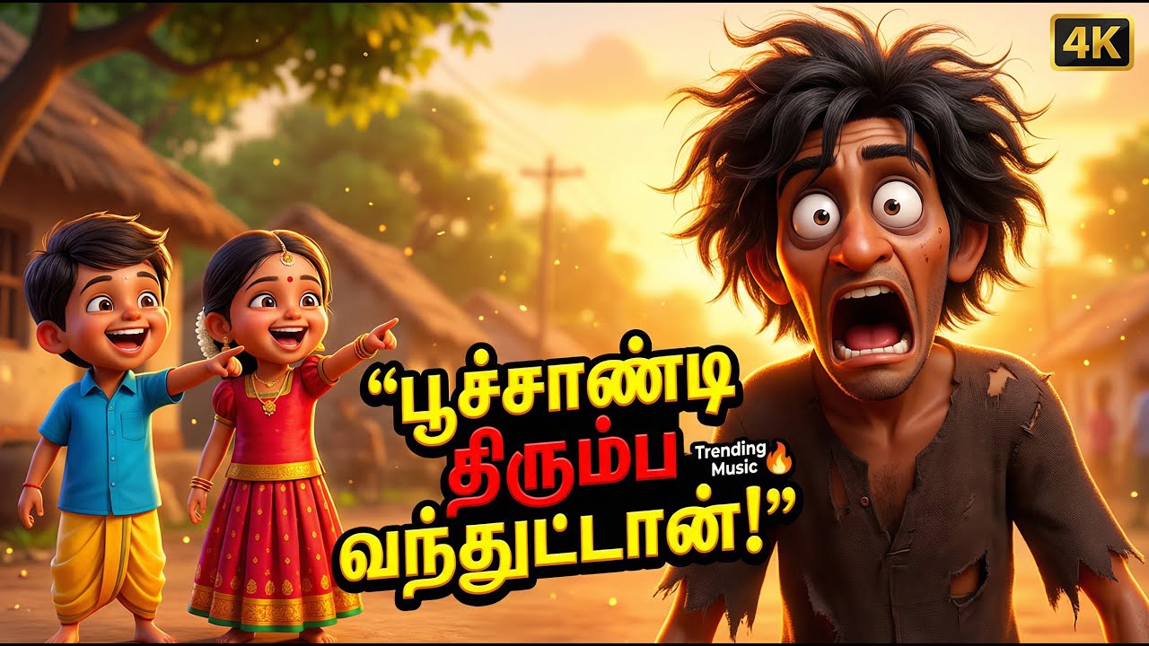 வரான் வரான் பூச்சாண்டி 😱 | Funny Kids Song | Good Habits Beat Poochandi | Tamil Rhymes